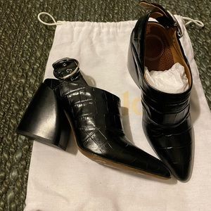 Chloe Croc-embossed slingbacks, mark on soles but never used.